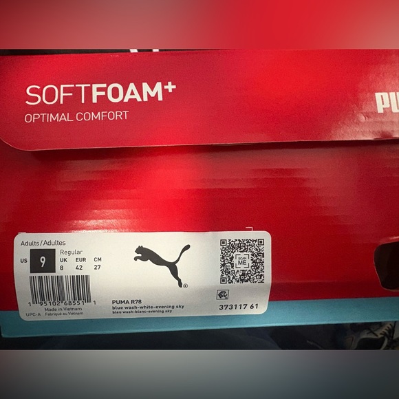 Puma R78 Sneakers -Blue wash-white-evening sky. Men’s size 9. NEW - Picture 2 of 4